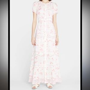 LOVESHACKFANCY
Medina Embroidered Floral Lace Maxi Dress